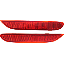 Rear, Driver and Passenger Side Bumper Reflector,, CAPA Certified