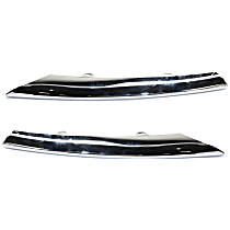 Front, Driver and Passenger Side Bumper Trims, Chrome
