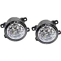 Front, Driver and Passenger Side Halogen Fog Light, With bulb(s), OE Replacement