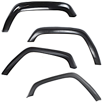 Front and Rear, Driver and Passenger Side, Fender Flares, Textured Black