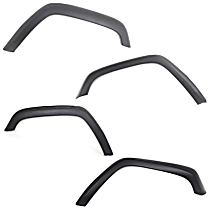 Front and Rear, Driver and Passenger Side, Fender Flares, For Models Without Country Package, Textured Black