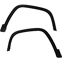 Front, Driver and Passenger Side Fender Flares, Textured Black, Except Trailhawk Model and with Jeep Active Drive II, 2-Speed Four Wheel Drive Model, For Models without Off Road Package