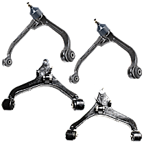 Front, Driver and Passenger Side, Upper and Lower Control Arm, Rear Wheel Drive