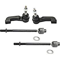 Front, Driver and Passenger Side, Inner and Outer Tie Rod End
