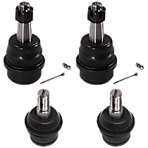Front, Driver and Passenger Side, Upper and Lower Ball Joint