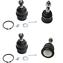 Front, Driver and Passenger Side, Upper and Lower Ball Joints