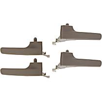 Front and Rear, Driver and Passenger Side Beige Interior Door Handle, Without Door Lock Hole, Sport Utility