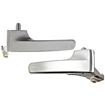 Front or Rear, Driver and Passenger Side Satin Chrome Interior Door Handle, Without Door Lock Hole, Sport Utility