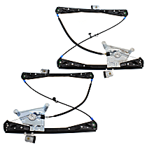 Front, Driver and Passenger Side Window Regulators, Power