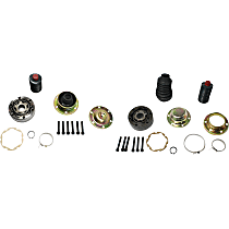 Front and Rear Driveshaft CV Joint, Axle Side, includes Grease, Boot Clamp, and Snap Ring