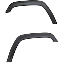 Rear, Driver and Passenger Side, Fender Flares, For Models Without Country Package, Textured Black
