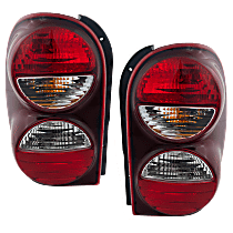 Driver and Passenger Side Halogen Tail Light, With bulb(s), OE Replacement