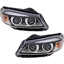 Driver and Passenger Side Halogen Headlight, With bulb(s), OE Replacement, CAPA Certified