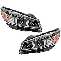 Driver and Passenger Side Halogen Headlight, With bulb(s), OE Replacement, CAPA Certified