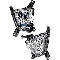 Front, Driver and Passenger Side Halogen Fog Light, With bulb(s), OE Replacement