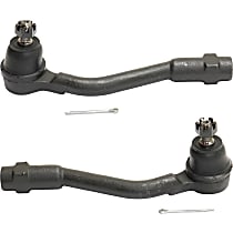 Front, Driver and Passenger Side, Outer Tie Rod Ends, Naturally Aspirated, GAS, Hatchback
