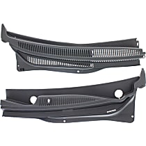 Driver and Passenger Side Wiper Cowl Grilles, Black