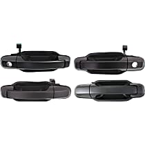 Front and Rear, Driver and Passenger Side Exterior Door Handles, Primed, Front Driver and Passenger Side - With Key Hole; Rear Driver and Passenger Side - Without Key Hole