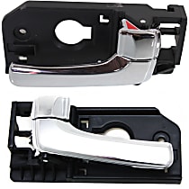 Front, Driver and Passenger Side Interior Door Handles, Chrome, With door lock button