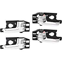 Front and Rear, Driver and Passenger Side Chrome Interior Door Handle, With door lock button, Sport Utility