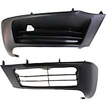 Front, Driver and Passenger Side Bumper End, Primed Plastic