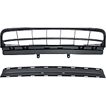 Front, Center, Upper and Lower Bumper Grilles, Black