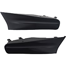 Front, Driver and Passenger Side Bumper Grilles, Textured Black