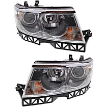 Driver and Passenger Side Headlights, With bulb(s), Halogen, Not For Models With HID Headlights