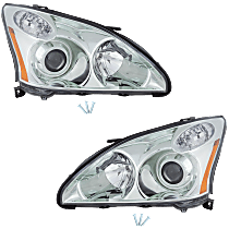 Driver and Passenger Side Headlights, Without bulb(s), HID/Xenon, For Models without Adaptive Front-Lighting System, Japan Built Vehicle