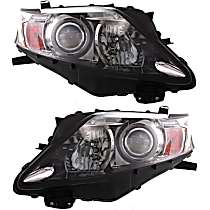 Driver and Passenger Side Headlights, with Bulbs, Halogen, For Models without HID Option, Canada Built Vehicle