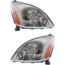 Driver and Passenger Side Headlights, without Bulbs, Halogen, For Models with Sport Package