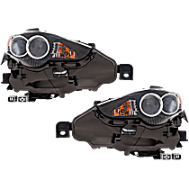 Driver and Passenger Side Headlights, with Bulbs, LED, Convertible/Sedan