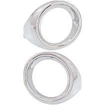 Front, Driver and Passenger Side Fog Light Trims, Chrome, Base Model