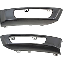 Front, Driver and Passenger Side Fog Light Trims, Textured Black