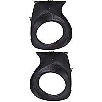 Front, Driver and Passenger Side Fog Light Trims, Textured Black