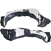 Front, Driver and Passenger Side, Fender Liner, With F Sport Package, Without Insulation Foam