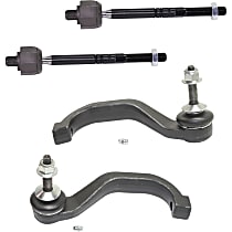 Front, Driver and Passenger Side, Inner and Outer Tie Rod Ends
