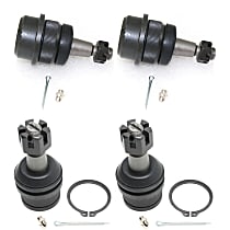 Front, Driver and Passenger Side, Upper and Lower Ball Joints