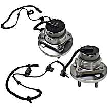 Front, Driver and Passenger Side Wheel Hub, 5 Lugs, With Bearing, With Sensor, 4.6L, 8Cyl
