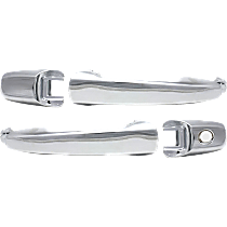 Front or Rear Driver and Passenger Side Exterior Door Handles, Chrome, Front Driver Side - With Key Hole; Front Passenger Side or Rear Driver or Passenger Side - Without Key Hole