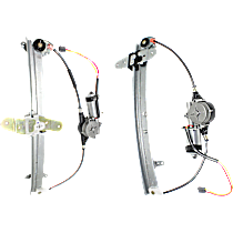 Front and Rear, Passenger Side Power Window Regulator, With Motor
