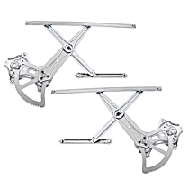 Front, Driver and Passenger Side Power Window Regulator, Without Motor