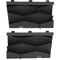 Front, Driver and Passenger Side Tow Eye Covers, Black