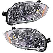 Driver and Passenger Side Halogen Headlight, With bulb(s), Convertible, Production Date From January 1 2007, OE Replacement