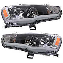 Driver and Passenger Side Halogen Headlight, With bulb(s), OE Replacement, CAPA Certified