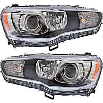 Driver and Passenger Side HID/Xenon Headlight, With bulb(s), OE Replacement