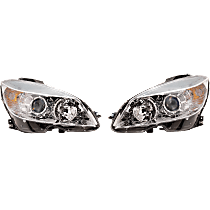 Driver and Passenger Side Headlights, With bulb(s), Halogen, Production Date From February 09 2007, CAPA Certified