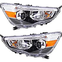 Driver and Passenger Side Halogen Headlight, With bulb(s), OE Replacement