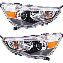 Driver and Passenger Side Halogen Headlight, With bulb(s), OE Replacement, CAPA Certified