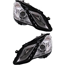 Driver and Passenger Side Headlights, With bulb(s), Halogen, Sedan/Wagon, For Models Without HID Option, Without corner light